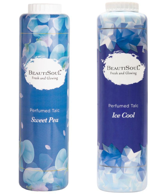 Beautisoul Talcum Powder Sweet Pea and Ice Cool Body Talc Talc 300 gm Pack of 2