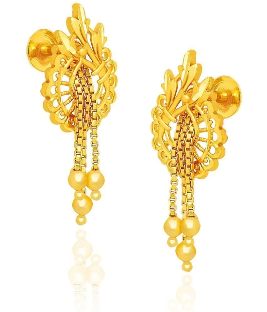 LUV FASHION Golden Ear Chain Earrings ( Pack of 1 ) - Golden