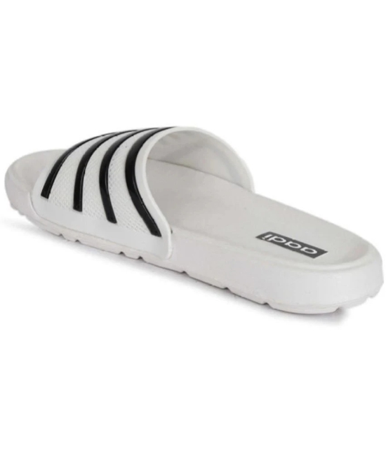 Aadi - White Mens Slide Flip Flop - None