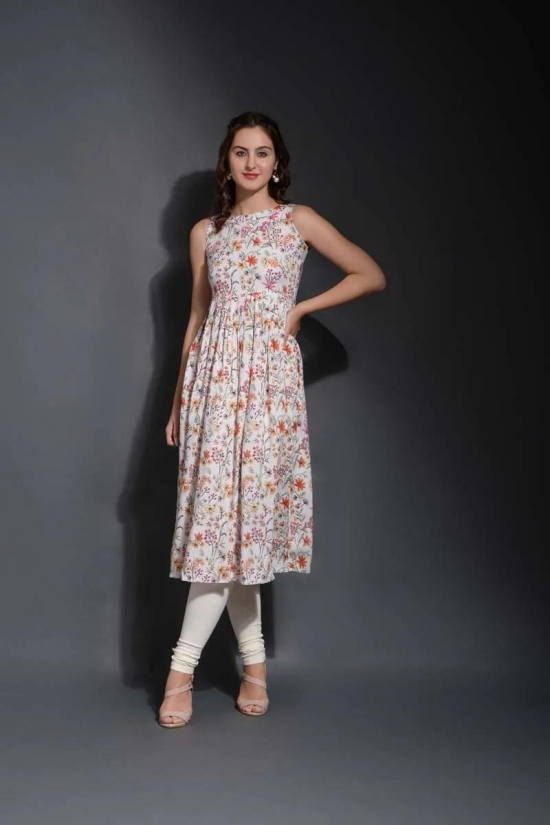 Aashi flower print kurta-XXL