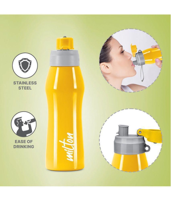 Milton Active 1000 Stainless Steel Water Bottle, 885 ml, Yellow - Yellow