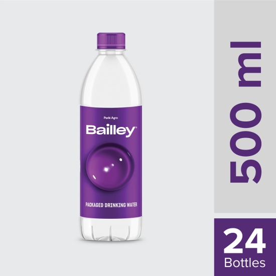 Bailley Packaged Drinking Water 500 ml (Pack of 24)