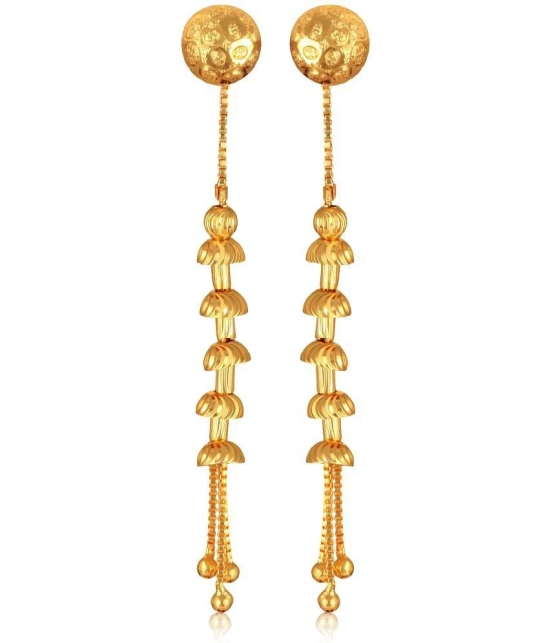 VIVASTRI Golden Drop Earrings ( Pack of 1 ) - Golden