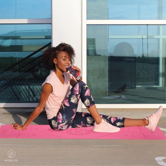 PU & Natural Rubber Yoga Mat-Pink