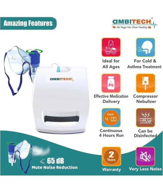 AmbiTech Easy NC 12 Nebulizer Machine For Adults & Kids