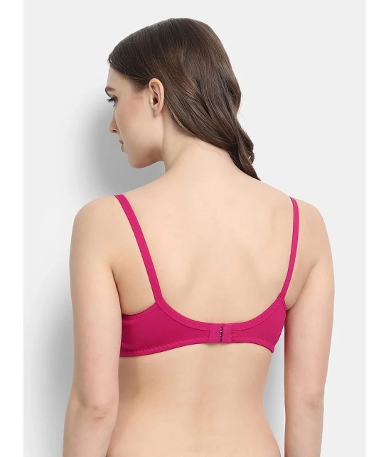 VStar - Magenta Cotton Blend Non Padded Womens T-Shirt Bra ( Pack of 1 ) - None