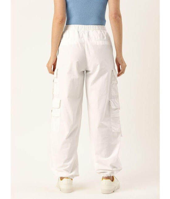 Bene Kleed - White Cotton Loose Women''s Cargo Pants ( Pack of 1 ) - None