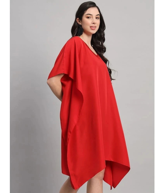 Curvydrobe Crepe Red Beach Dresses - Single - None