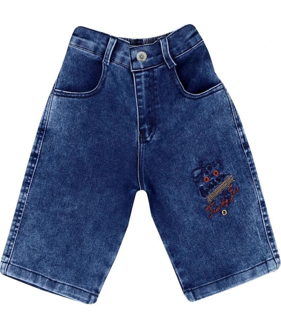 Cremlin Clothing - Indigo Cotton Blend Boys Bermudas ( Pack of 1 ) - None