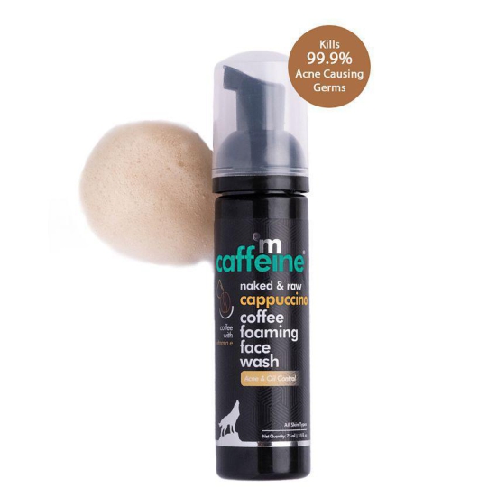 mCaffeine Anti Acne Coffee Foaming Face Wash | Oil & Pimple Control Cleanser with Cinnamon & Vitamin E