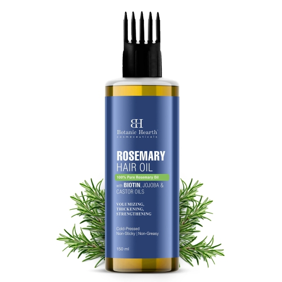 Botanic Hearth Rosemary Oil for Hair Growth, Controls Hair Fall, Strengthens Hair, 150 ml-Botanic Hearth Rosemary Oil for Hair Growth, Controls Hair Fall, Strengthens & Nourishes Hair, 150 ml.