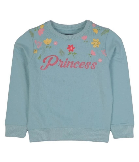 PLUM TREE GIRLS PULLOVER SWEATSHIRT-Aqua - None