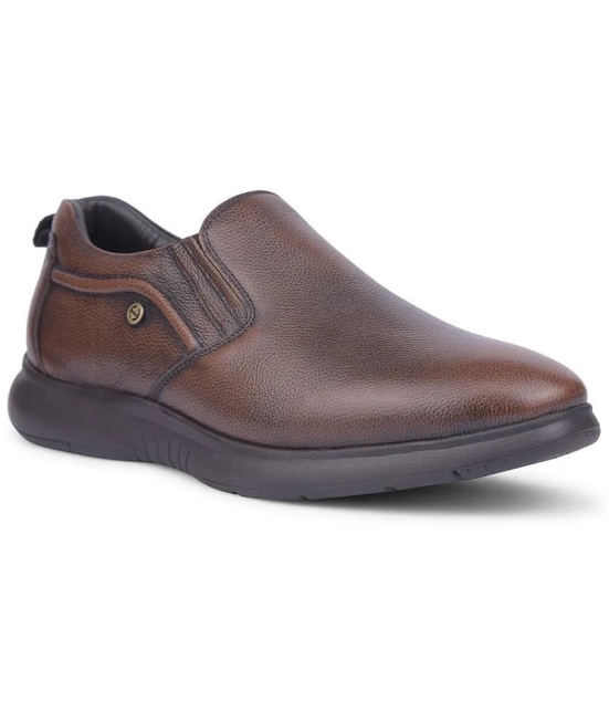 Liberty Brown Mens Slip On Formal Shoes - None