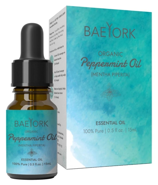 Baeyork Organic Peppermint Essential Oil 15 mL