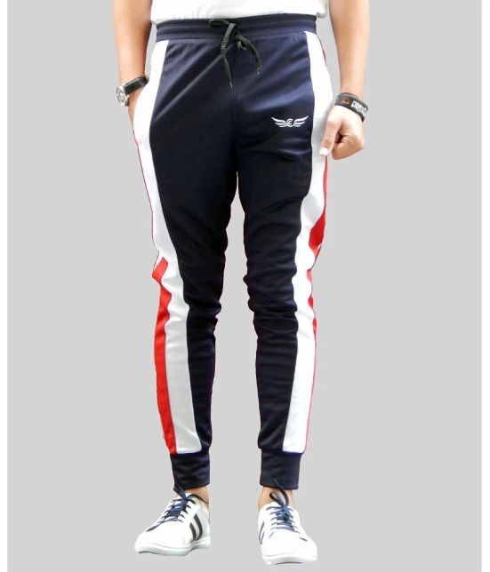 Chrome & Coral Navy Polyester Mens Joggers ( Pack of 1 ) - None