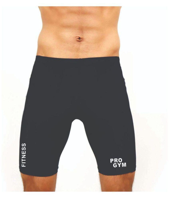 Pro Gym Mens Compression Nylon Shorts Tights - L