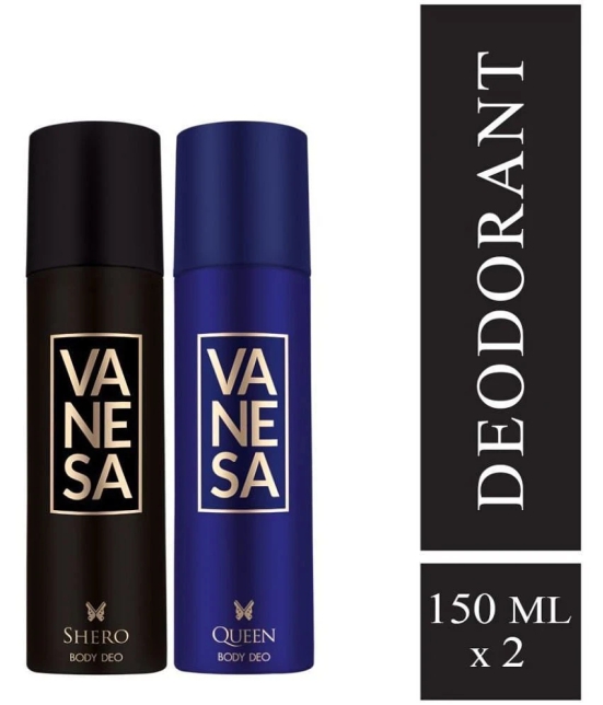 Vanesa Shero ,Queen Deodorant Spray For Women 150Ml Each (Pack Of 2)