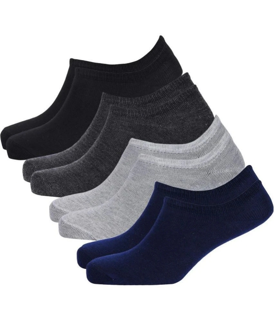 Broen - Cotton Mens Solid Multicolor No Show Socks ( Pack of 4 ) - Multicolor