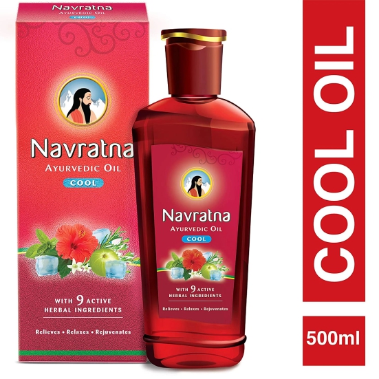 Navratna Ayurvedic Oil Cool  500ml-Navratna Ayurvedic Oil Cool  500ml