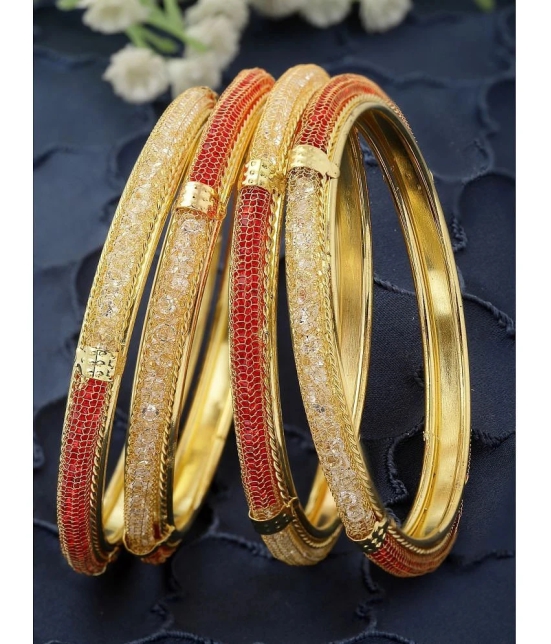 Sukkhi Gold Bangle Set ( Pack of 4 ) - None