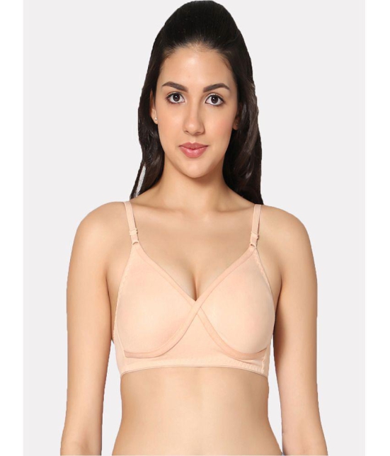 IN CARE LINGERIE - Beige Cotton Non Padded Women's T-Shirt Bra ( Pack of 1 ) - None