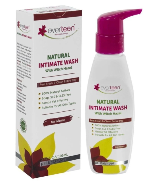 everteen Witch Hazel Natural Intimate Wash for Feminine Intimate Hygiene in Moms - 1 Pack (105ml)