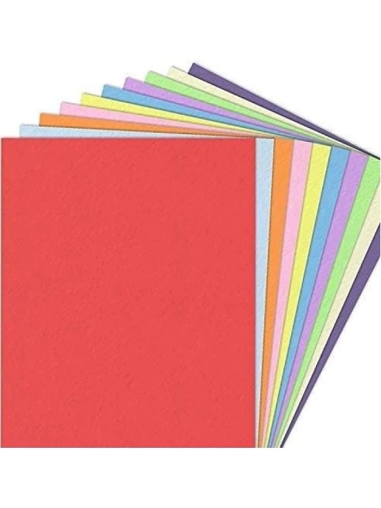 ECLET 40 pcs Color A4 Medium Size Sheets (10 Sheets Each Color) Art and Craft Paper Double Sided Colored set 73