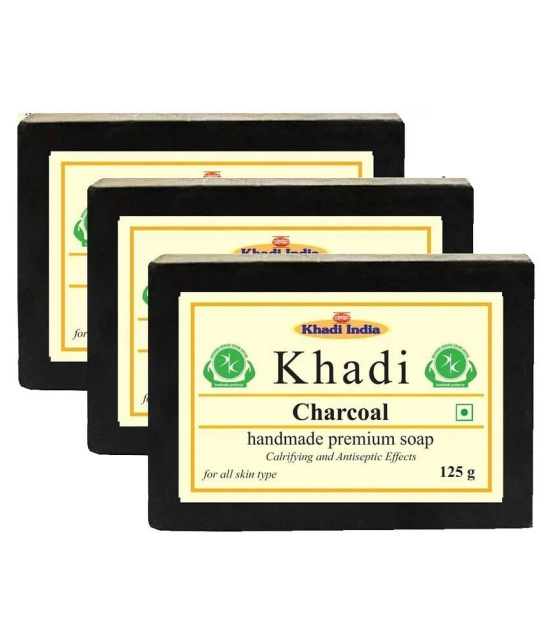 Khadi Herbal Charcoal Soap 375 g Pack of 3