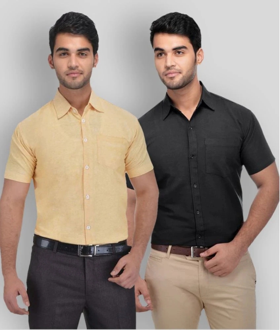 DESHBANDHU DBK - Multicolor Cotton Regular Fit Mens Formal Shirt (Pack of 2) - None