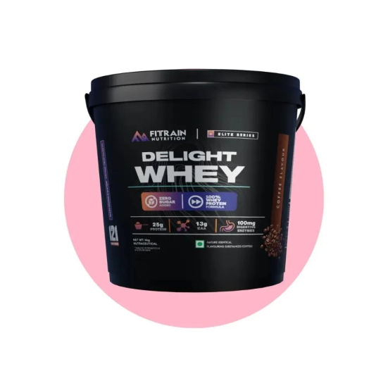 Fitrain Nutrition Delight Whey Protein-4 Kg / Coffee