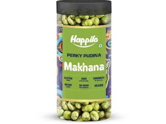 Happilo Makhana Perky Pudina In Olive Oil Jar 80g