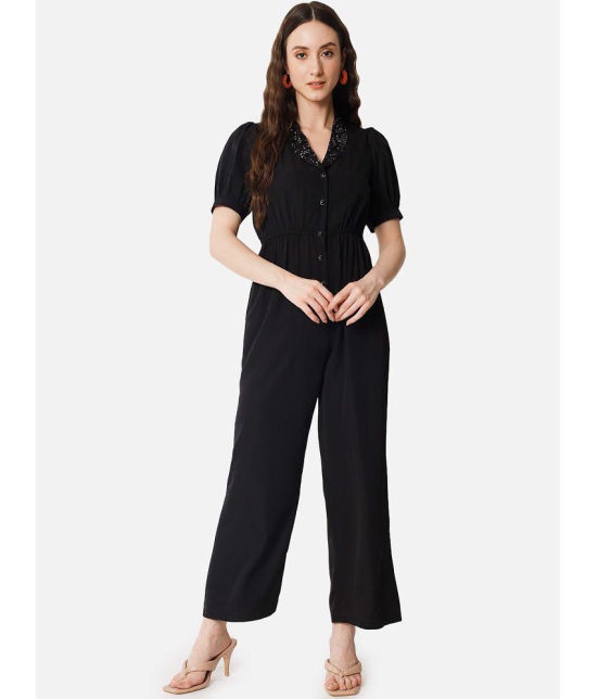 ALL WAYS YOU - Black Crepe Regular Fit Womens Jumpsuit ( Pack of 1 ) - None