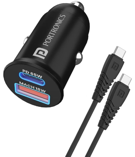 Portronics Car Mobile Charger ?POR-1871 Black