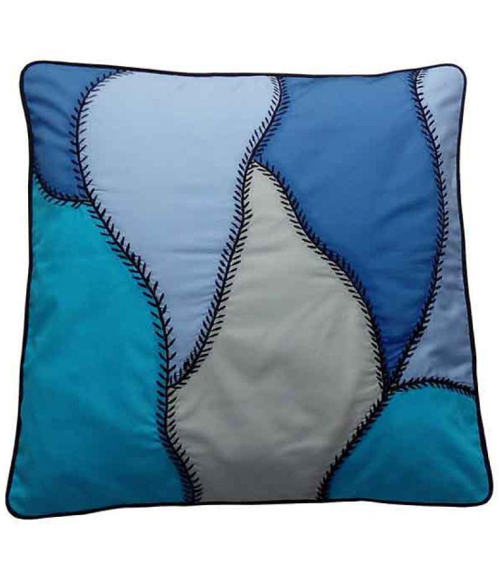 HugsnRugs Single Cotton Cushion Cover 40 x 40 cm (16 x 16) - Blue