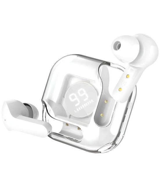 VEhop Flash Pods Bluetooth True Wireless (TWS) In Ear 30 Hours Playback Low Latency,Powerfull bass IPX4(Splash & Sweat Proof) White