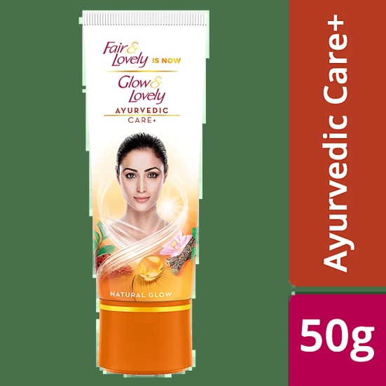 Glow & Lovely Natural Face Cream Ayurvedic Care+, 50 G Tube