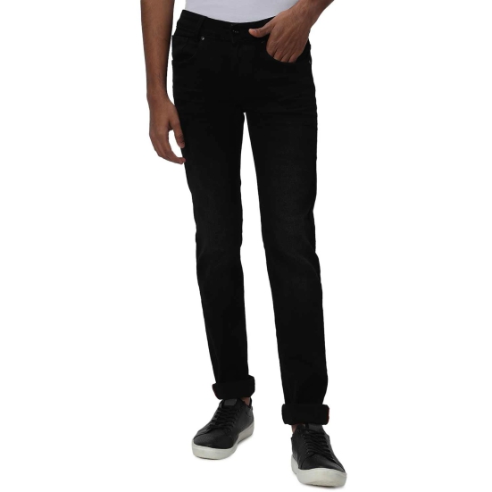 Mens Black Cotton Super Slim Fit Originals Stretch Jeans