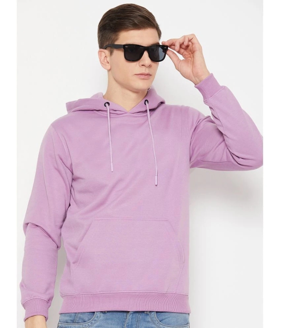 UBX Cotton Blend Hooded Mens Sweatshirt - Lavender ( Pack of 1 ) - None