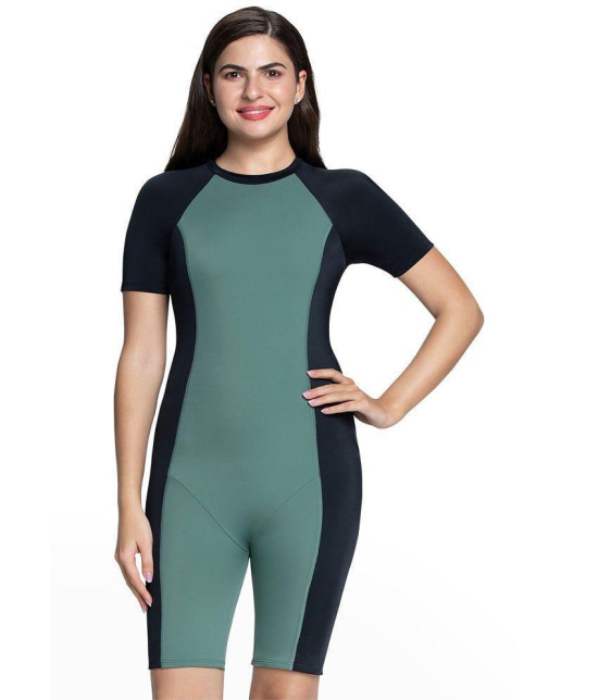 Amante Nylon Green Bodysuits - - None