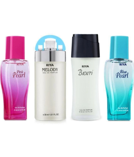 Riya Pink Pearl & Melody Green & Bawri & Blue Pearl Eau De Parfum (EDP) For Women 120 ( Pack of 4 )