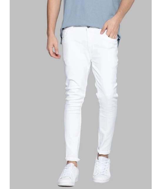 HALOGEN - White Denim Skinny Fit Mens Jeans ( Pack of 1 ) - None