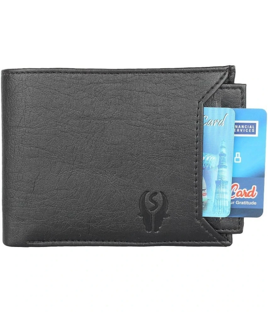 samtroh - PU BLACK Mens Regular Wallet ( Pack of 1 ) - Black