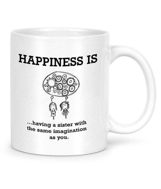 Idream Quote Printed Ceramic Coffee Mug 1 Pcs 330 mL - White