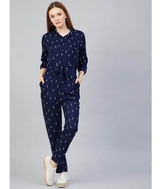 Rare Navy Polyester Jumpsuit - Single - S