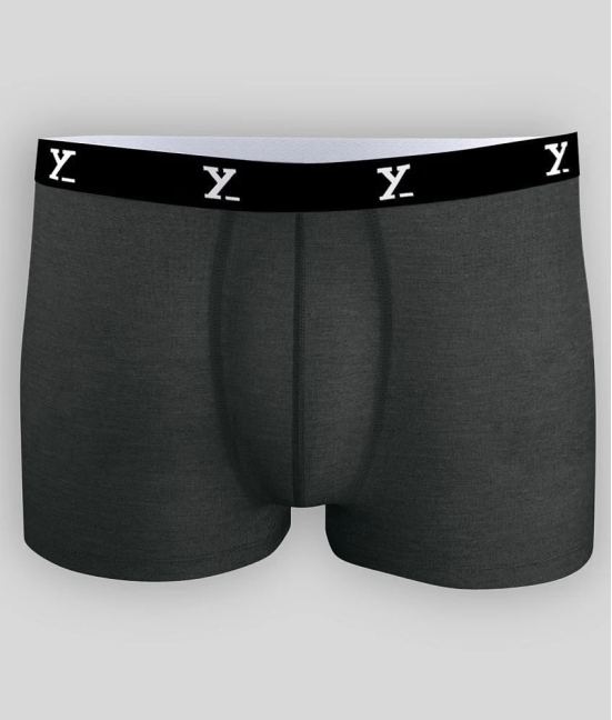 XYXX Pack of 2 Modal Mens Trunks ( Grey Melange ) - XXL