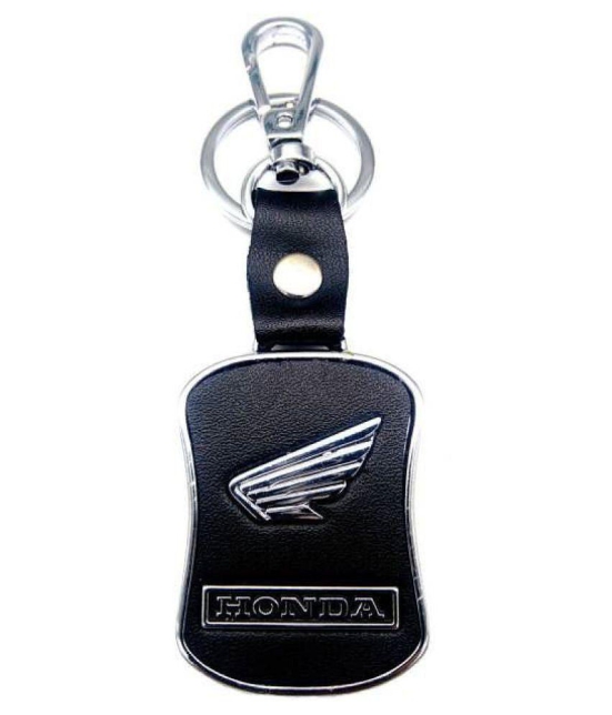 Honda Leather Metal Hook Locking Key Chain