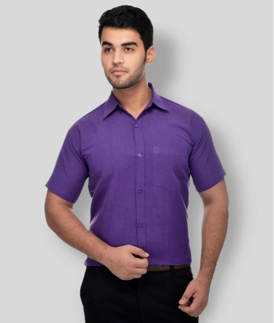 DESHBANDHU DBK - Purple Cotton Regular Fit Mens Formal Shirt (Pack of 1) - None