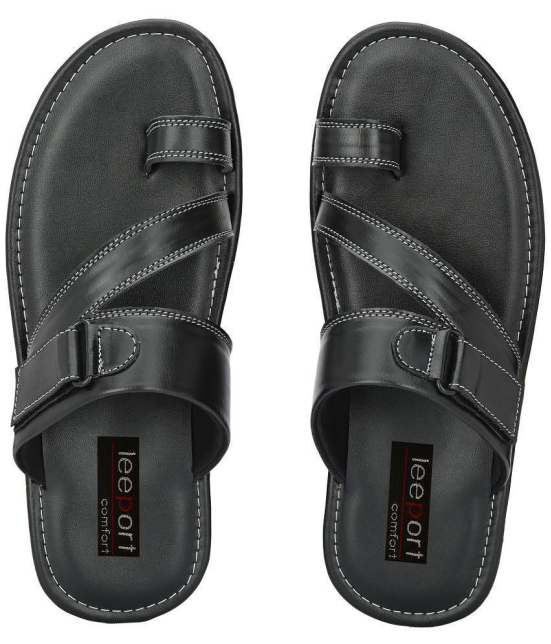 Leeport Black Flip Flops - None