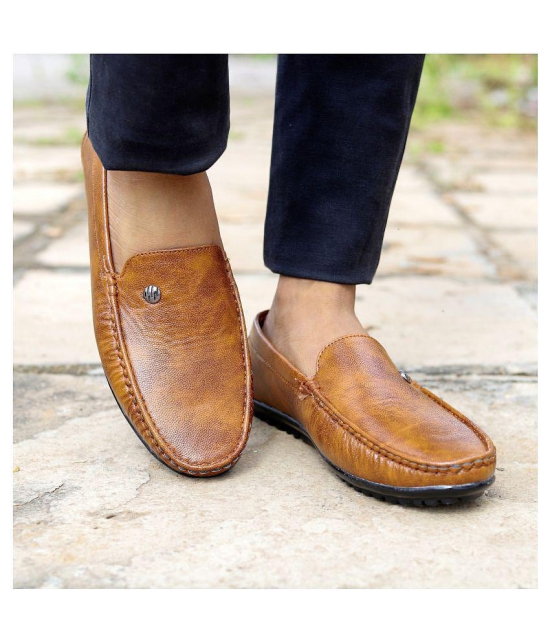 SHOES KINGDOM Tan Loafers - 11