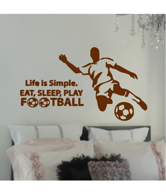 Decor Villa Eat Sleep Play Football Wall PVC Wall Stickers